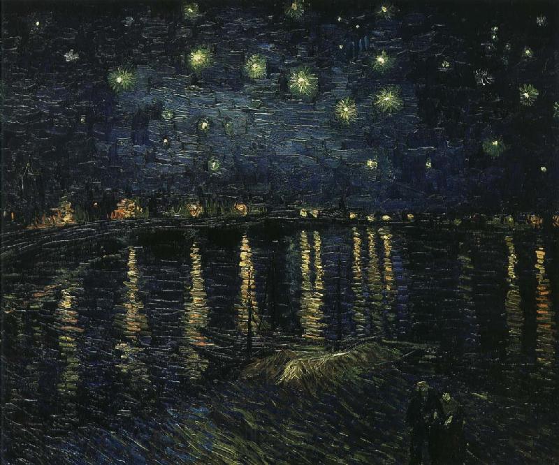Vincent Van Gogh stjarnklar natt over rhone Germany oil painting art